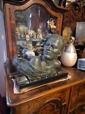 Stone HUGONNET sculpture bronze and marble Art Deco 16.7 KG 