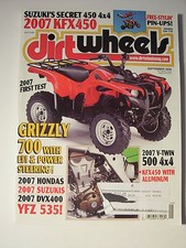 sept 2006 dirtwheels magazine dirt wheels kfx450 suzuki 450 4X4 grizzly 700 quad