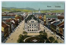 c1910 Aerial View Buildings Theater Kassa Hungary Antique Unposted Postcard