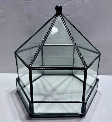 Vintage hexagon leaded glass - vintage,