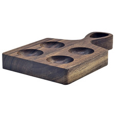 Porte-oeufs en bois massif style japonais plateau 4 compartiments avec poignée