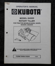Manuel Des Pièces Du Motoculteur KUBOTA G3200 G4200 G4200H G5200H G4000