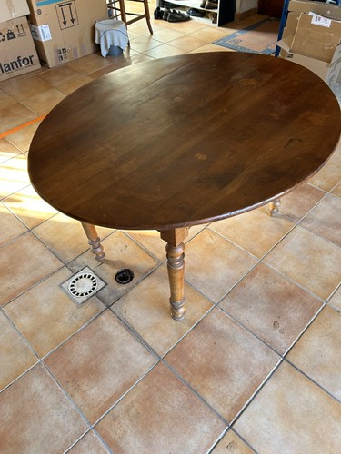 Table merisier ovale 30x1 - table, 1.30x1.05
