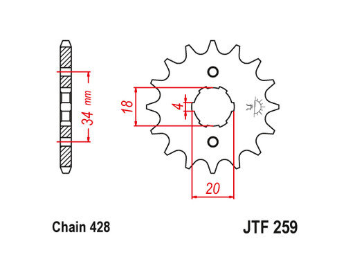 Front sprocket 12t - 12,