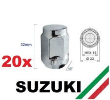 kit 20 12X1.25 ÉCROUS DE ROUE JANTES pour SUZUKI GRAN VITARA JIMNY SAMURAI SW...