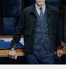 Veste camionneur en cuir vert