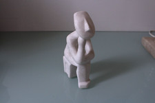 White Marble Statue Cycladic Art Cycladic Idol Thinker