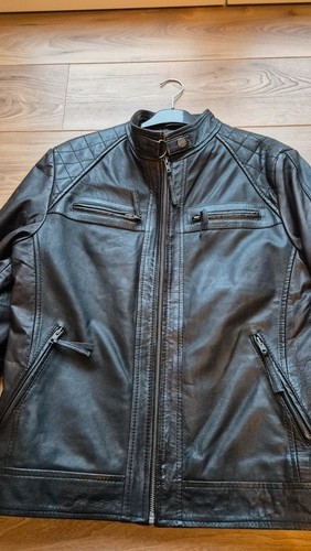 Veste légère cuir noir - cuir,