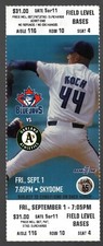 2000 Toronto Blue Jays vs Athletics Used Ticket Stub Skydome Sept 1