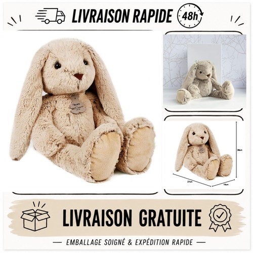 Peluche lapin beige cm - peluche,