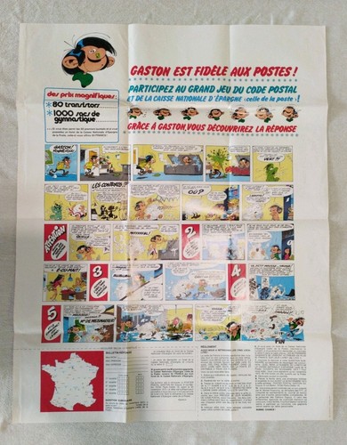 Rare gaston lagaffe affiche - gaston,