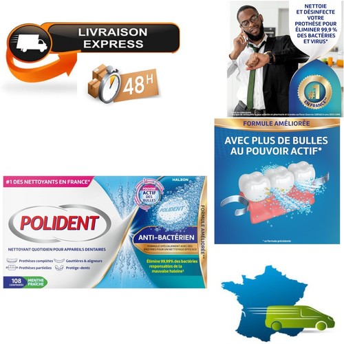 Polident nettoyant prothèses - nettoyant,
