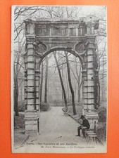PARIS PARC MONCEAU created in 1852 alleys portico roman temple