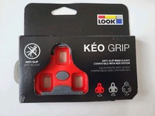 ORIGINAL LOOK KEO GRIP RED ROTATION 9° ROTATION NON-SLIP RACING PEDALS CLEATS