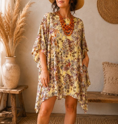 Tunique femme bohème popeline - tunique,