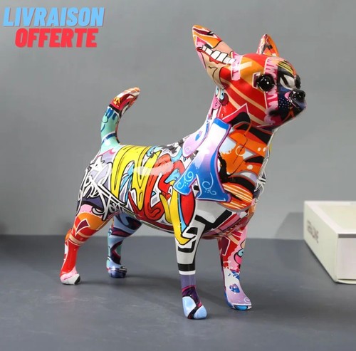 Statue chihuahua graffiti - statue,