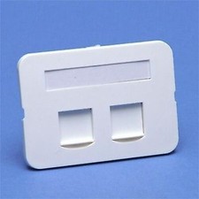 Niko 32-652 Centerplate 2x RJ, Flat, with Text Field, PR20 White