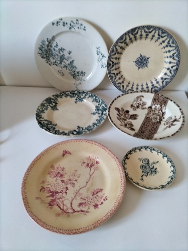 Assiettes anciennes terre - assiettes,