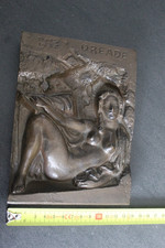 Plaque sclupture bronze art