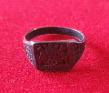BAGUE ANCIENNE - METAL BREIZH VA CHAVEL BRETAGNE MON BERCEAU BLASON TAILLE 46