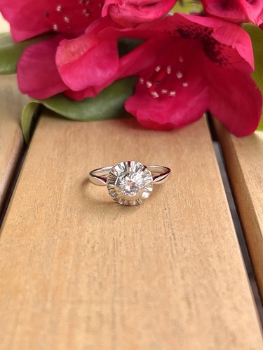 Bague solitaire 18k platine - solitaire,