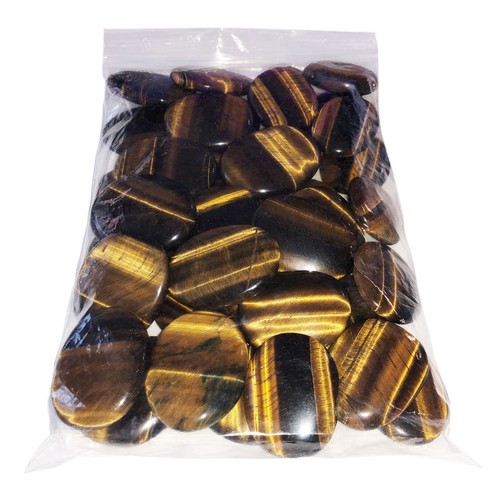 Tiger eye flat stones 1kg - eye,