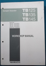 TAKEUCHI TB125 TB135 TB145 COMPACT EXCAVATOR SERVICE SHOP REPAIR WORKSHOP MANUAL