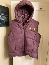 Napapijri Brown Puffer Gilet Vest Size Medium