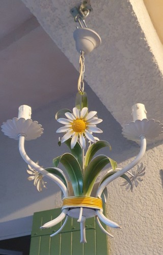 Lustre fer forgé fleurs - lustre,