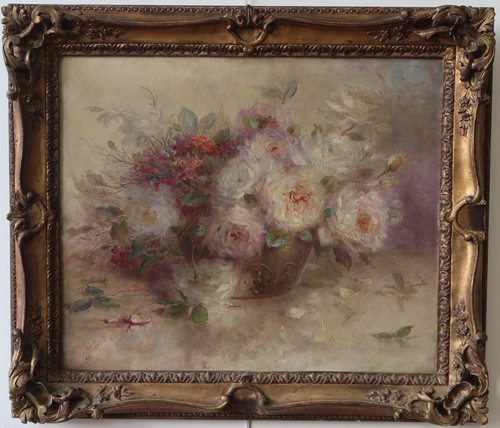 Tableau ancien nature morte - nature,