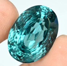 22.45 CT Naturel Paraiba Tourmaline Verdâtre Fluo Bleu Cuivre Certifié Gemme