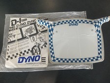 Vintage DYNO D1 BMX NUMBER PLATE BLUE/WHITE Old School Cruiser Mini