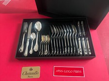 24 PIECE CHRISTOFLE PORT ROYAL HOUSEKEEPING SET VERY NICE CONDITION SILVER METAL;