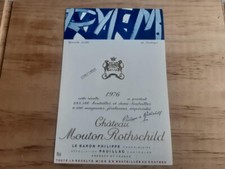 wine label Chateau Mouton Rothschild 1976 wine label specimen Soulages