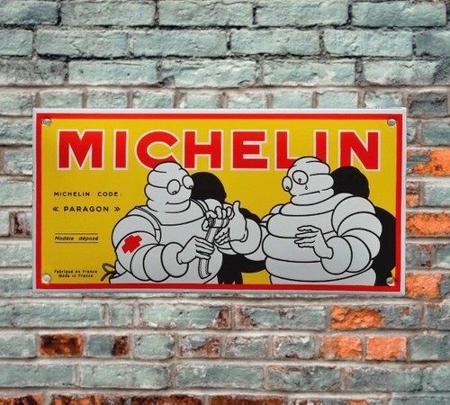 Plaque émaillée michelin - émaillée,