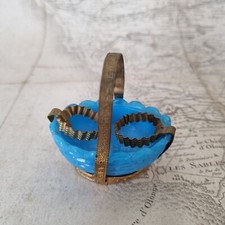 Panier Opaline Bleue fin XIXè