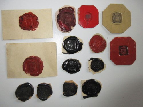 Lot blasons cachets de - 14, blasons/cachets