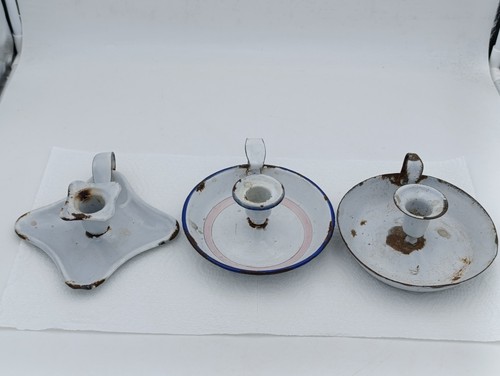 Lot bougeoirs anciens en - lot, 3