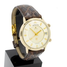 LeCoultre Memovox Alarm Date 10KGF Men's Watch 36mm Silver Dial Auto W196999-1