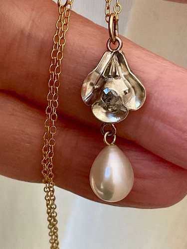 Ancien collier argent massif - argent,