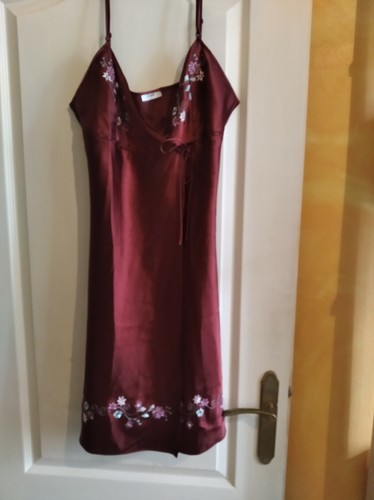 Nuisette satin bordeaux etam - bordeaux, "etam"