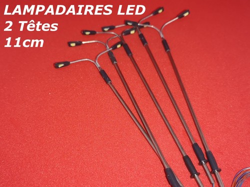 Lot lampadaires double tête - lot,