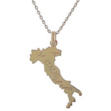 Collier carte ITALIE Plaqué