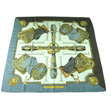 Vintage HERMÈS "SELLES A HOUSSE" By C. Vauzelles in 1967 Luxury Silk Scarf 34"