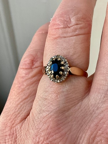 Ancienne bague saphirs - bague,