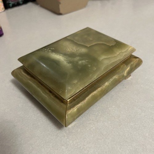 Coffret ancien onyx vert - , jade