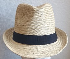 Chapeau Paille Naturelle Modèle  Borsalino/Panama.  Taille 58. P.rix 19.95€