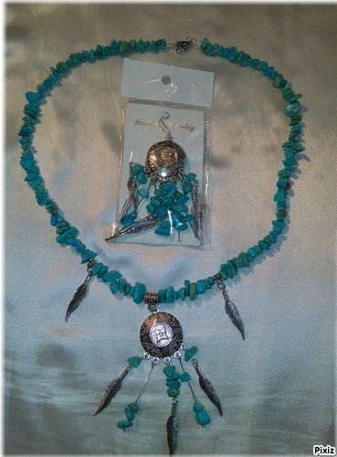Neuf parure collier boucles - +,