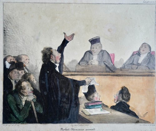 Daumier lithographie couleur - daumier,