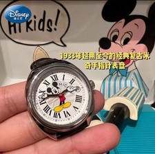 Montre Enfant Mickey Mouse Quartz Cuir Lumineuse Garçon Fille Cadeau Disney Geek